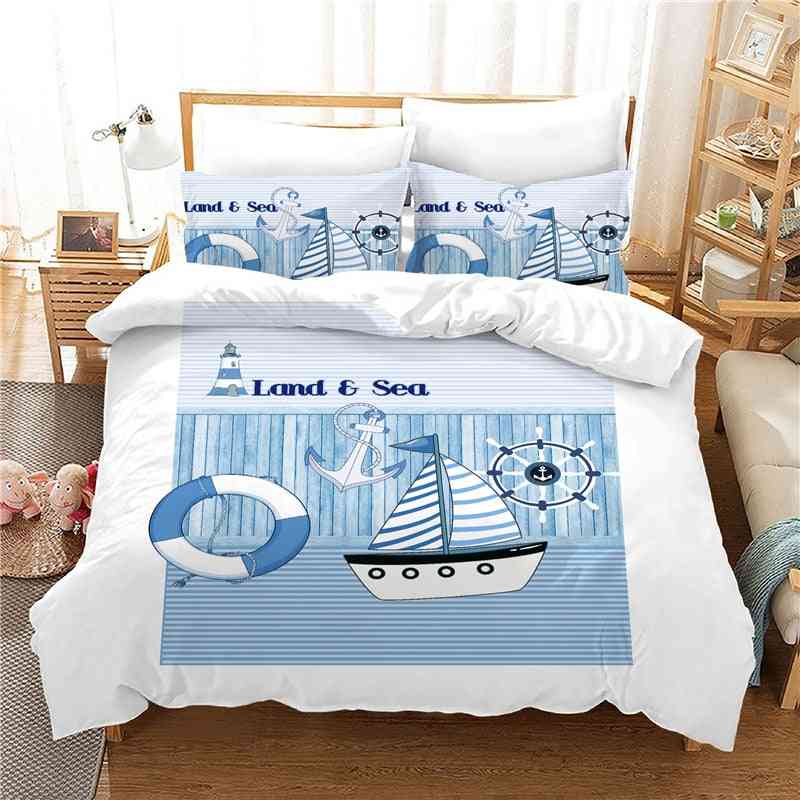 Modern Style 3d Printing Bedding Sets - Quilt Cover And Pillowcase