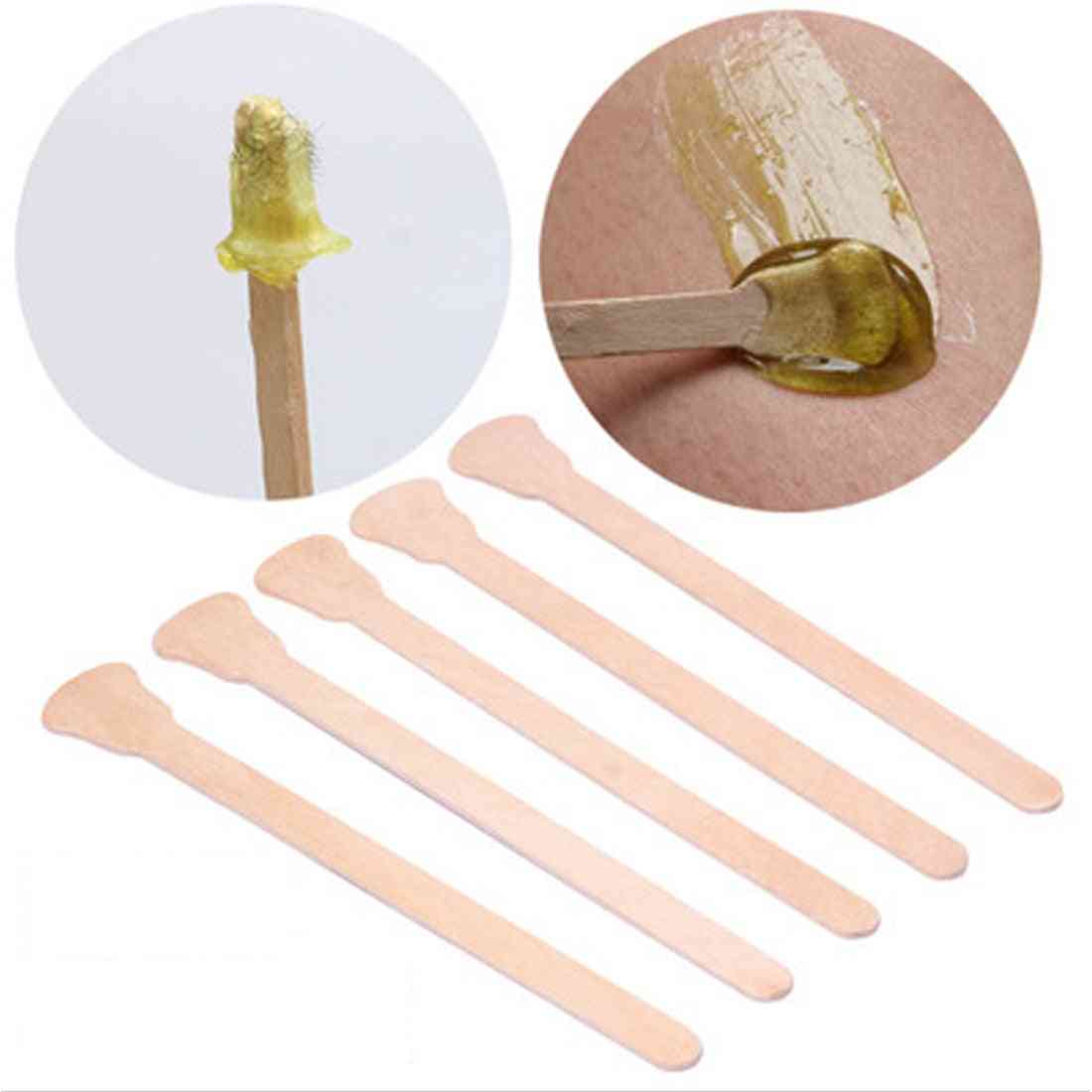 Waxing Wooden Disposable Bamboo Sticks Spatula Tongue Depressor Kit