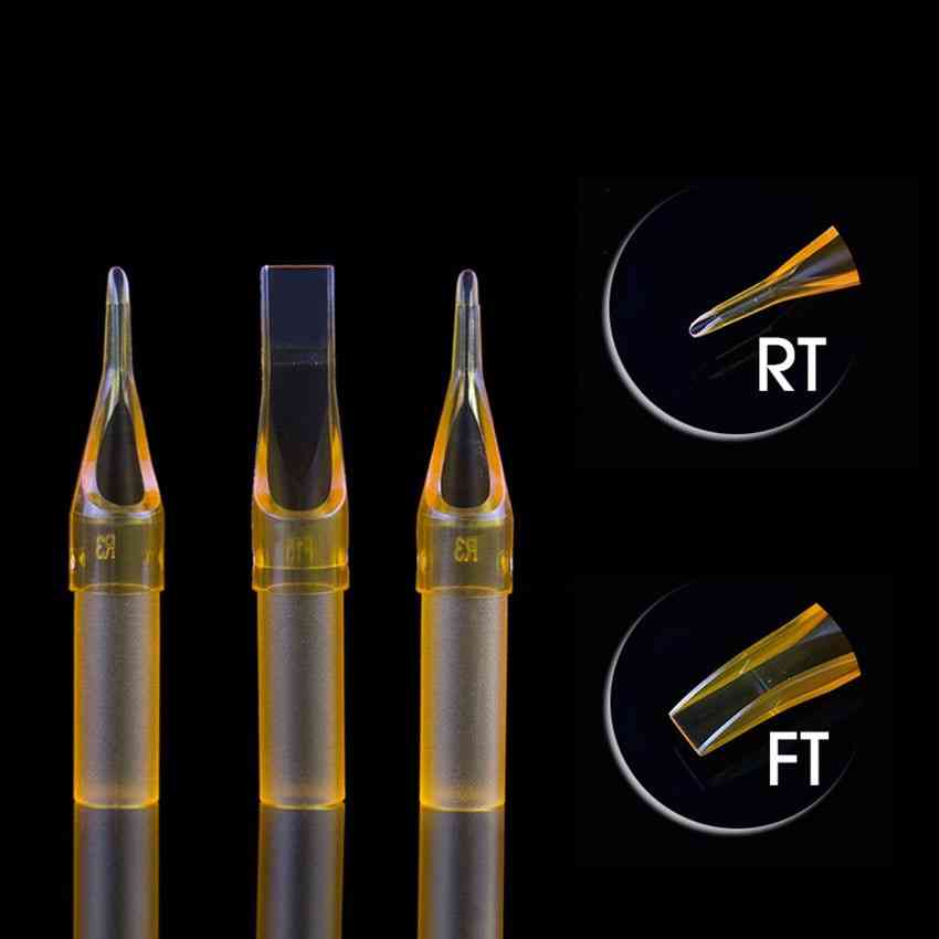 Round Flat Sterilized Disposable Nozzle Needles - Tips For Tattoo Gun Machine Needles