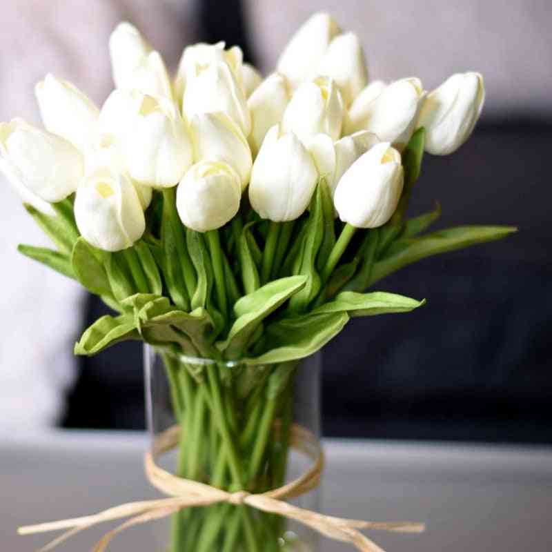 Bouquet di fiori di tulipano artificiale per decorazioni per matrimoni, casa e giardino