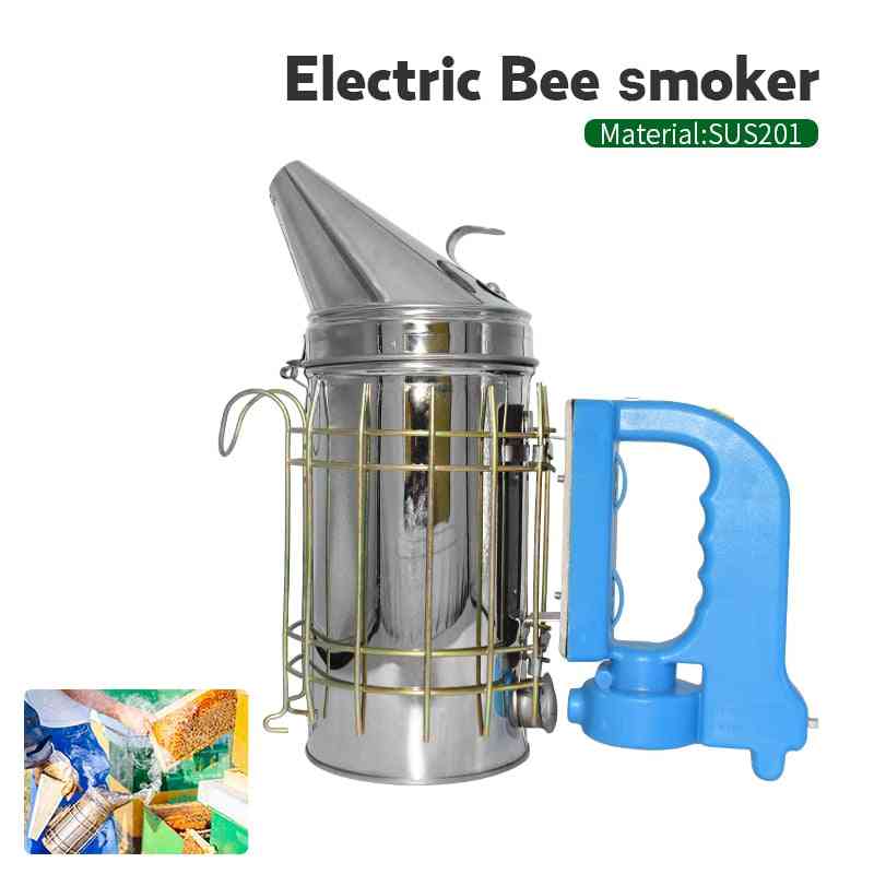 Stainless Steel Electric Bee Smoke Transmitter Kit Electric Beekeeping Tool Apiculture Beekeep Tools Bee Smoker