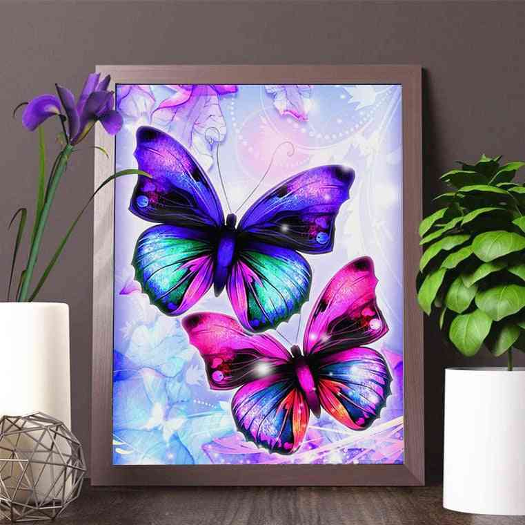 Diy Butterfly Rhinestones Pictures Full Display Diamond Painting - Diamond Mosaic Cross Stitch Handmade, Home Decor