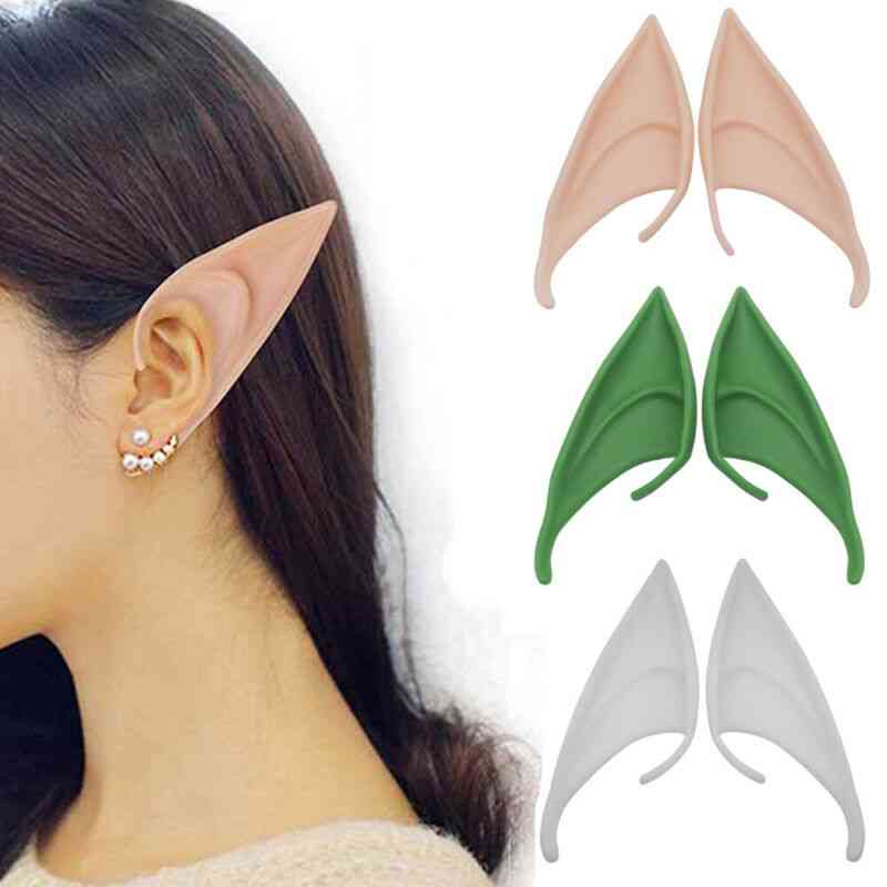 Halloween lateksowe uszy elfa, wróżka pixie cosplay hak na uszach przebrania - b / 10cm