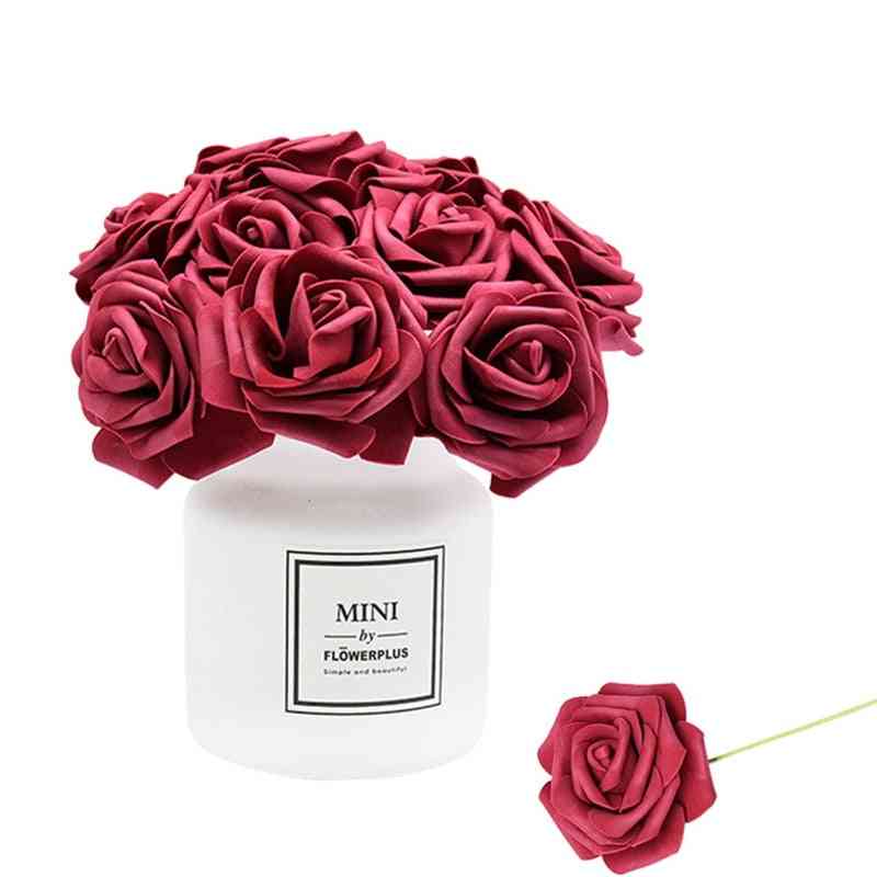 Artificial Decorative Foam Rose Flowers Bouquet For Wedding Home Party Decoration