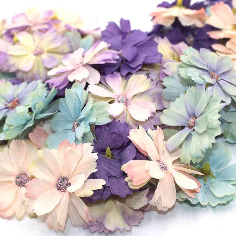 Mini Silk Artificial Daisy Head Flower Decoration For Home Wedding Party