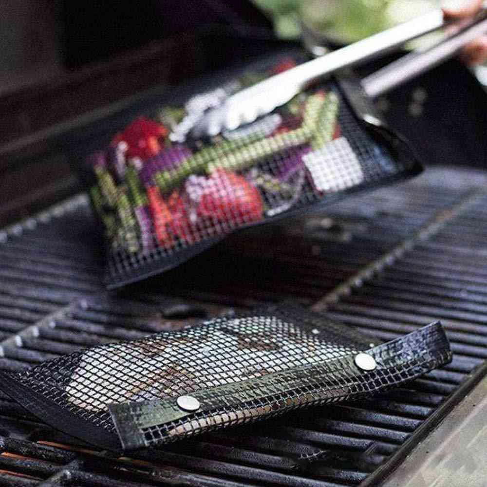 Bbq Bake Bag Mesh Grilling Bag Non-stick Reusable Easy To Clean Outdoor Bbq Picnic Tool Kitchen Tools