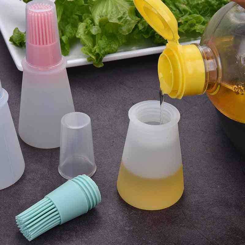 Barbecue Brush High-temperature Oil Brush Food Grade Silicone Baking Cooking Bbq Tools Barbecue Oil Bottle Brush Kitchen Gadgets
