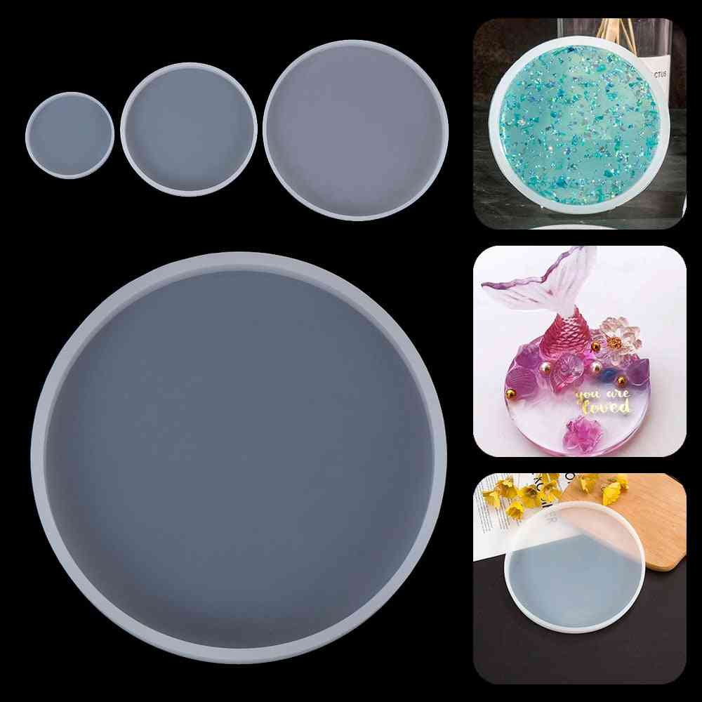 Transparent Fluid Round Coaster -resin Casting Molds For Jewelry Pendant