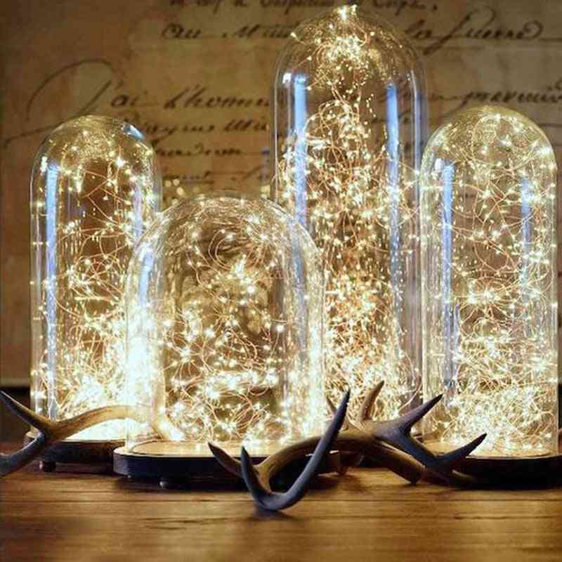 Sârmă de cupru alimentată cu baterie cu lumină de șir - acasă, nuntă, decor de petrecere șir lumină