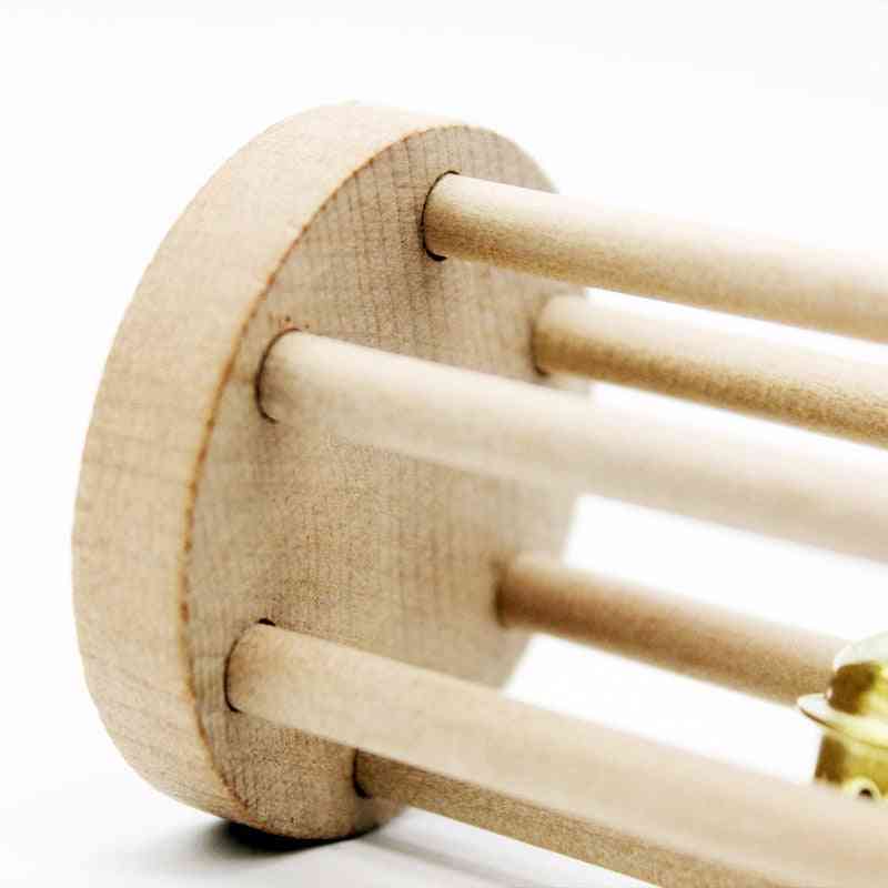 Papagal din lemn mestecați jucării cu clopoțel pentru păsări papagali măcinând zăngănit roade jucării de hamster
