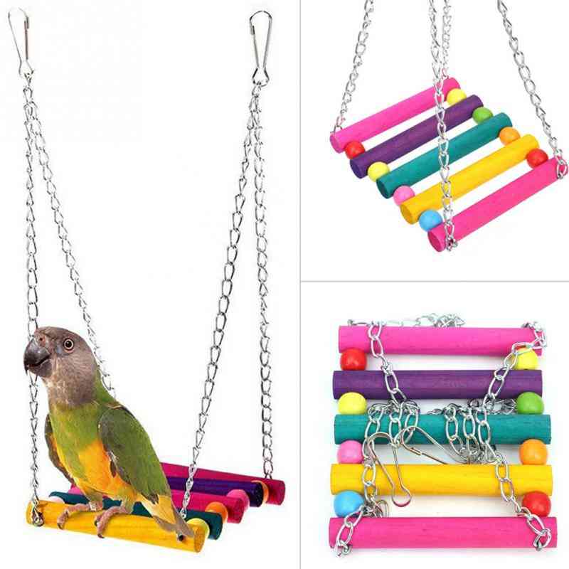 Hanging Swing Toy For Pet Birds Like Parrots,  Parakeets, Cockatiels,macaws, Finches And Many More