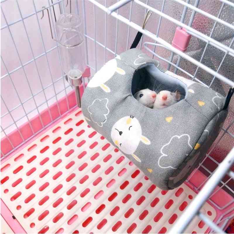 Hamster Cages Life Nest Spring Little Pet Canvas Hammock Hedgehog Chinchilla Guinea Pig Hanging House Small Animal Products