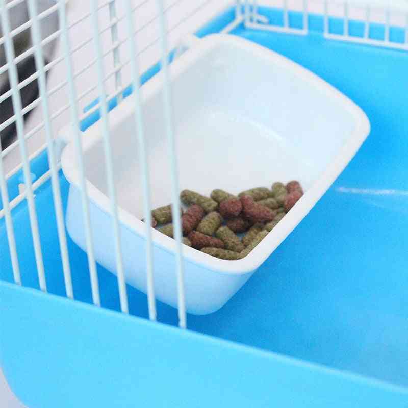 Small Pet Food Bowl With Cage Hook Up
