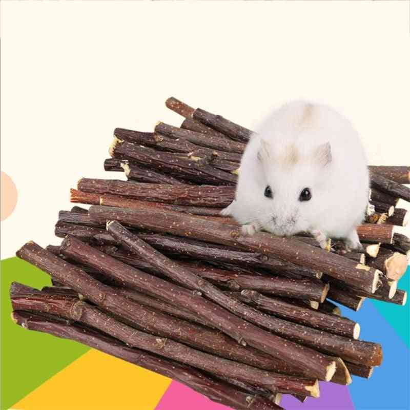 Hamster Rabbit Teeth Grinding Apple Tree Stick Minerals Molar Stone Chew For Chinchilla Small Pet Supplies