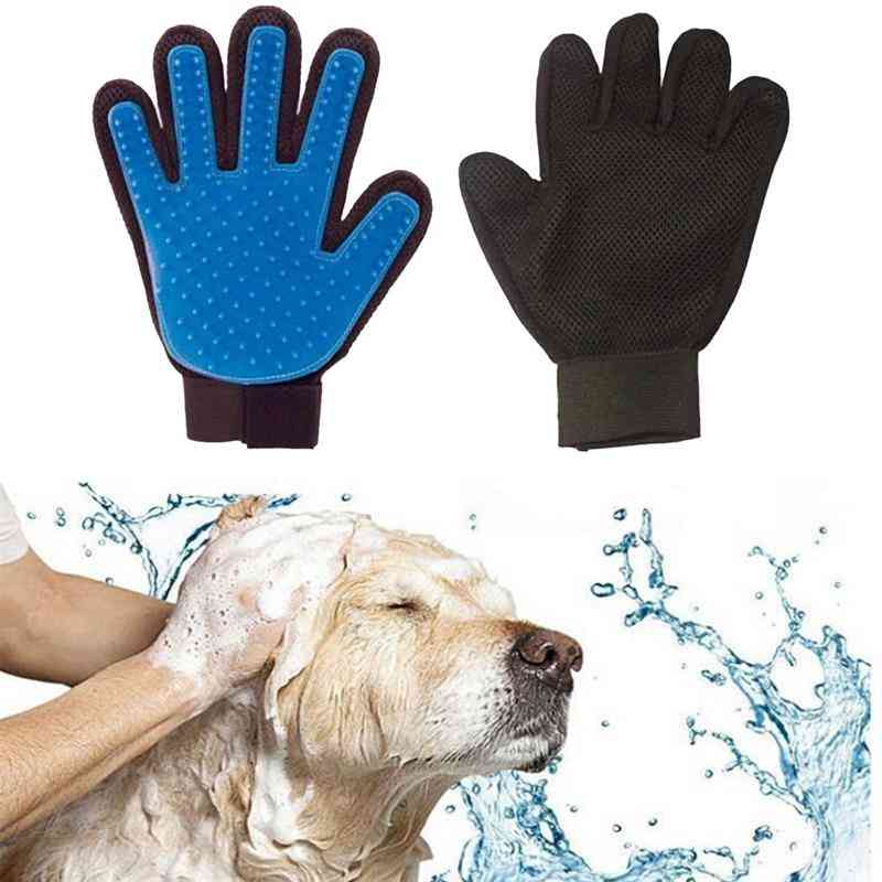 Pet Dog Cat Grooming Deshedding Brush Silicone Pet Hair Removal Bath Cleaner Massage Glove Comb Promote Blood Circulation