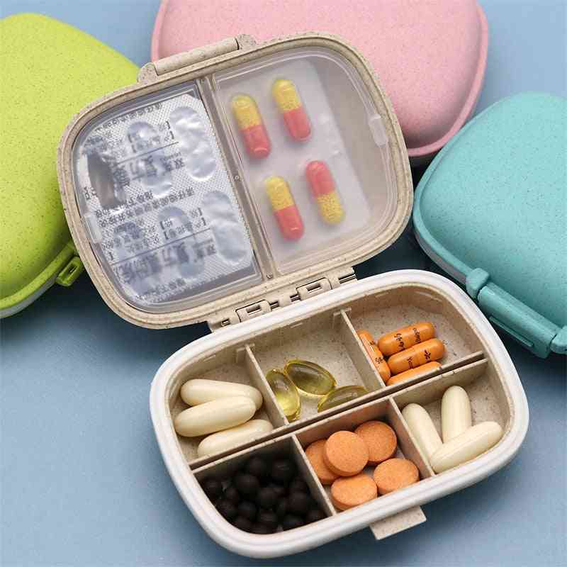 Rácsok szervezőtartálya tablettákhoz, utazási tabletta ökör tömítőgyűrűvel gyógyszerekhez