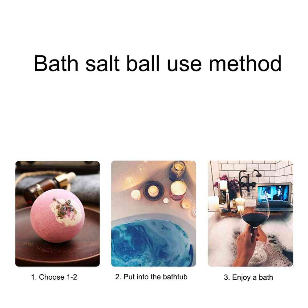 Olio essenziale idratante - doccia con bolle di sapone al sale da bagno, palla di bombe per spa detergente per il corpo