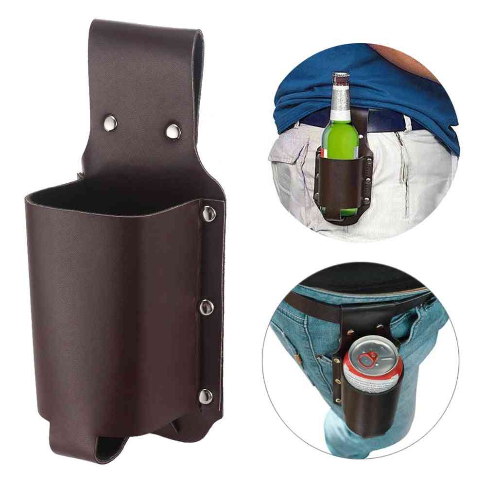 Portable Bottle Waist Belt Beer Holster - Handy Wine Bottles Beverage Can Holder