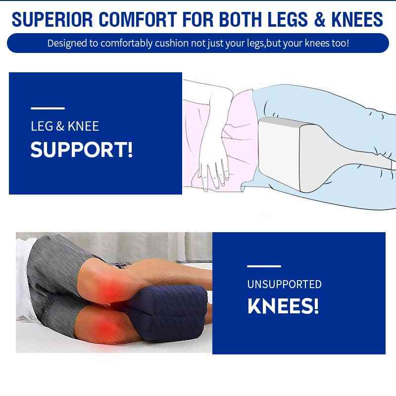 Oreiller de jambe hérité contour en mousse à mémoire pour le soutien du dos, des hanches, des jambes et des genoux