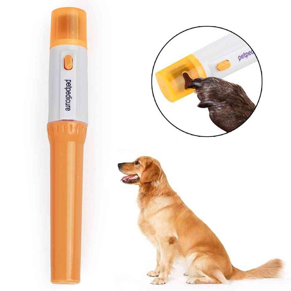 Husdjur katt hund spik grooming grinder trimmer klippare bärbar elektrisk smärtfri hund nagelklippare fil kit kit tass skötsel verktyg