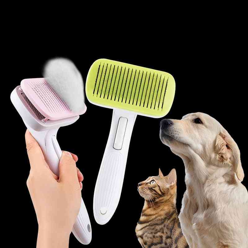 Pet peine para perros grooming toll removedor automático de cepillo de pelo perro gato peine