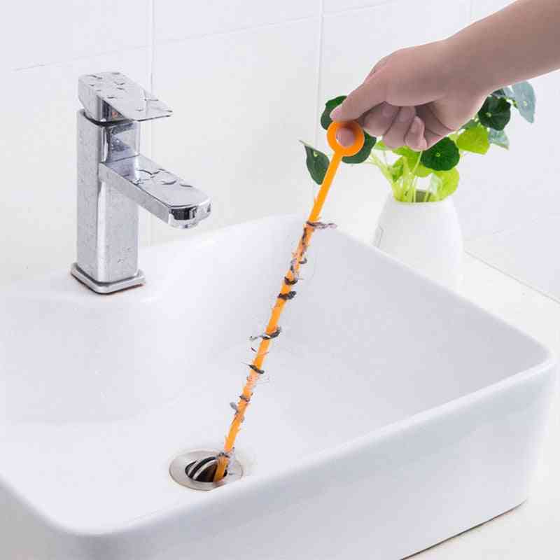 Cepillo de serpiente de limpieza de desagües / draga - fregadero de cocina, herramienta de dragado de baño -