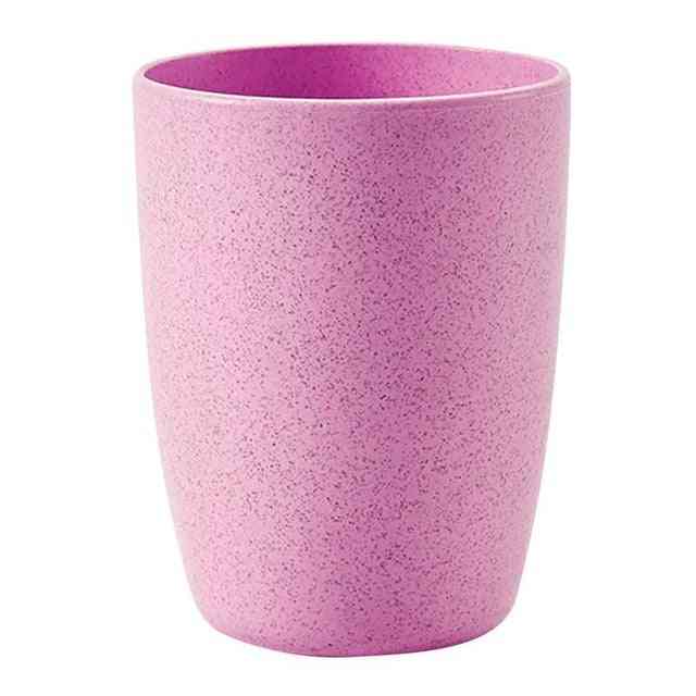 Fashionable Wheat Straw Portable Large Bathroom Tumbler Water Cup - Traveling Drinking Utensils