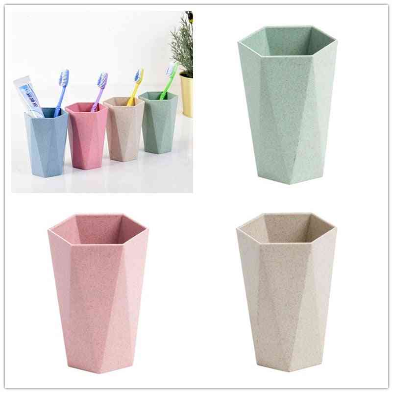 Multifunction, Creative Hexagon Shape, Mouthwash Cup-toothbrush And Toothpaste Holder