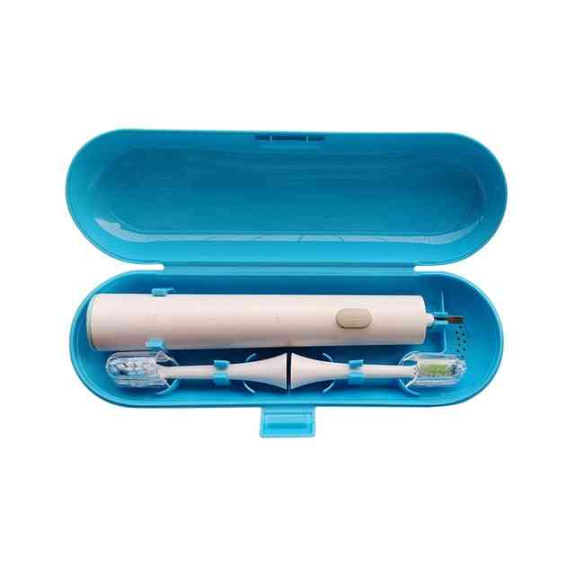 Estuche de viaje con soporte para cepillo de dientes eléctrico portátil - Caja de almacenamiento de protección de cepillo de dientes de repuesto para acampar al aire libre