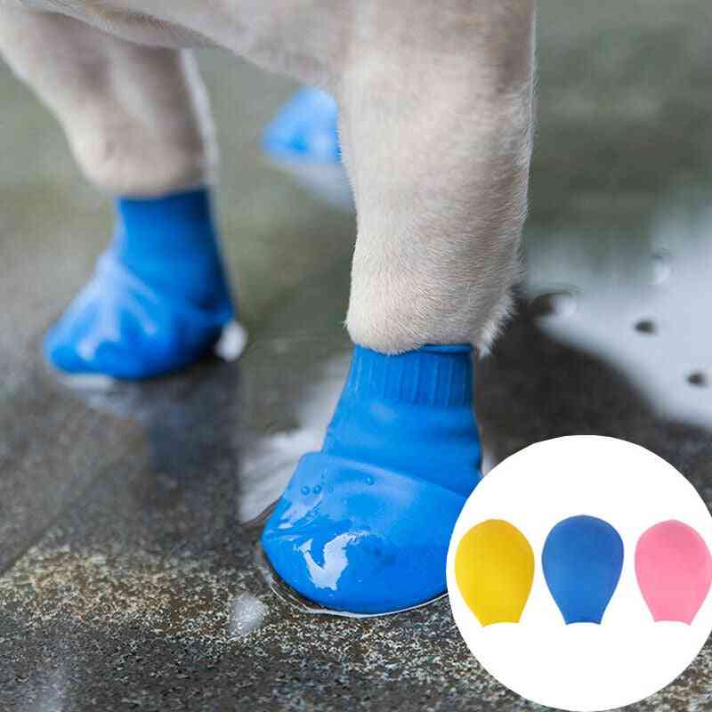 Waterproof Portable Balloon Type Rubber Rain Boots For Dogs