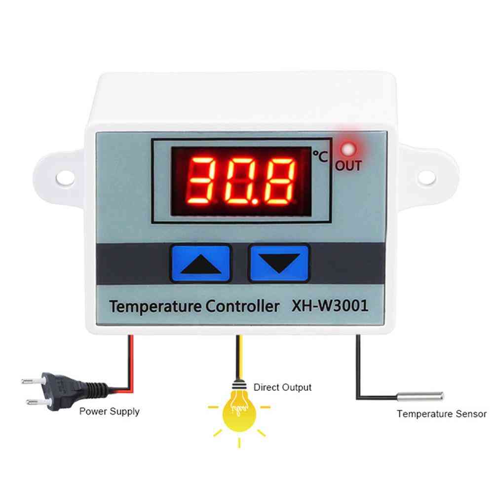 Digital Led Temperature Controller - Xh W3001 For Incubator Cooling Heating Switch Thermostat Ntc Sensor