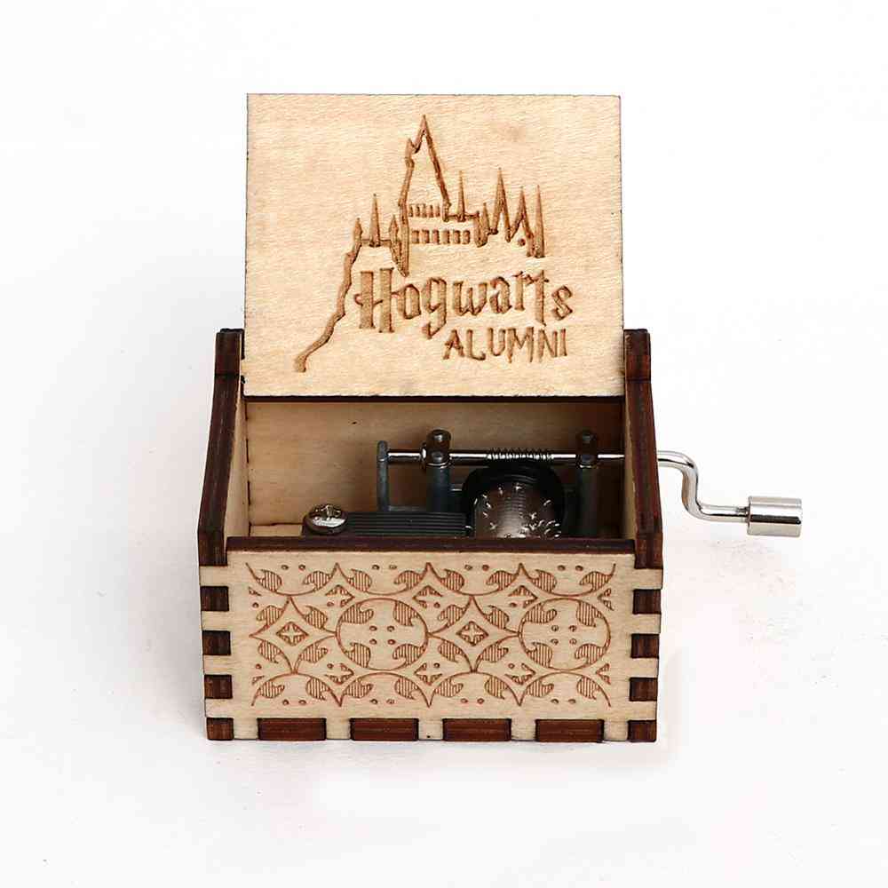Harry Potter Hogwarts Alumni-wooden, Hand Crank Music Box