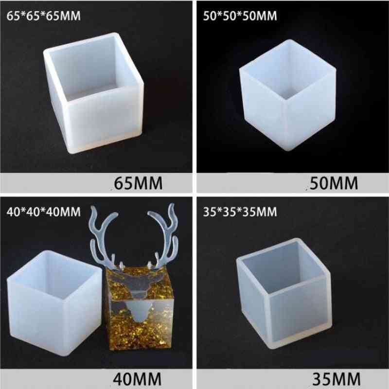 Kreativ kubeform stearinlyssåpe som lager silikonform - kunsthåndverk med aromaterapi
