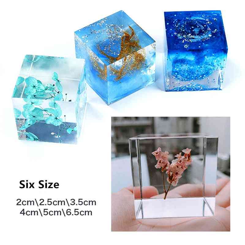 Kreatywne mydło w kształcie kostki do robienia mydła silikonowego - rzemiosło z żywicy aromaterapeutycznej - 20x20mm