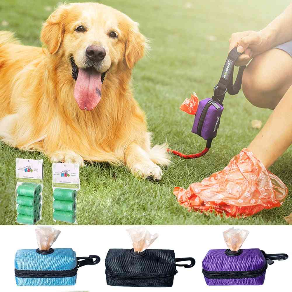 Portable Dog Poop Waste Bag Dispenser Pouch - Outdoor Pet Pick Up Poop Bag Holder