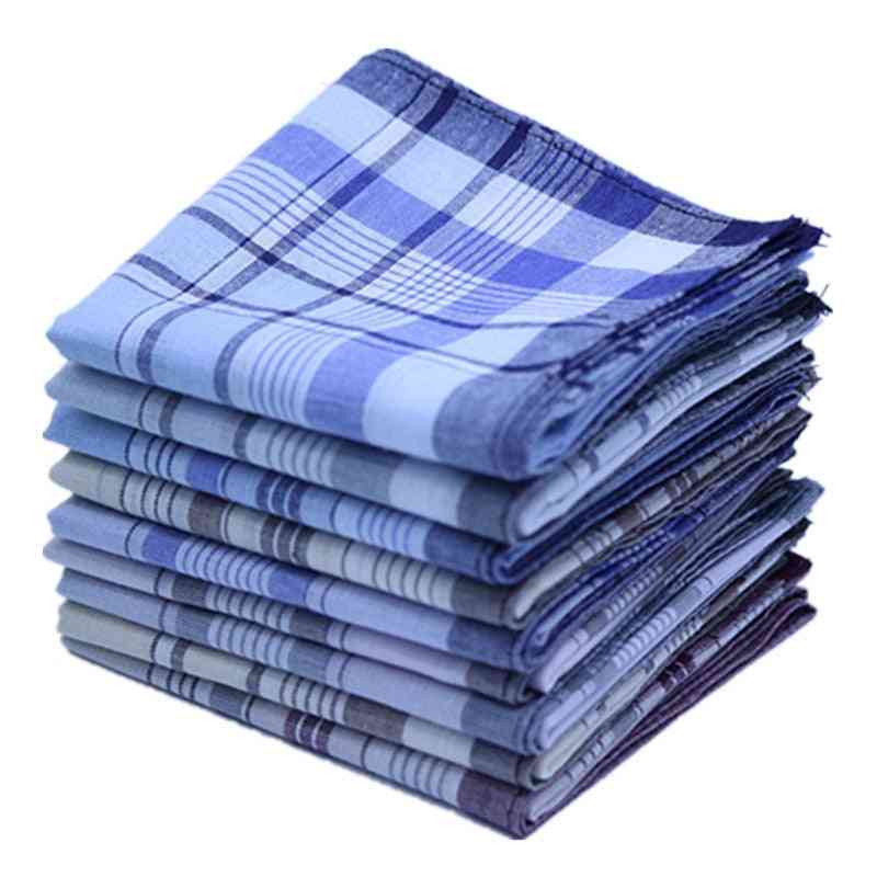 Vierkante geruite streep zakdoeken - mannen klassieke vintage zak zakdoek, zak katoenen handdoek voor bruiloft, feest - willekeurige kleur 1