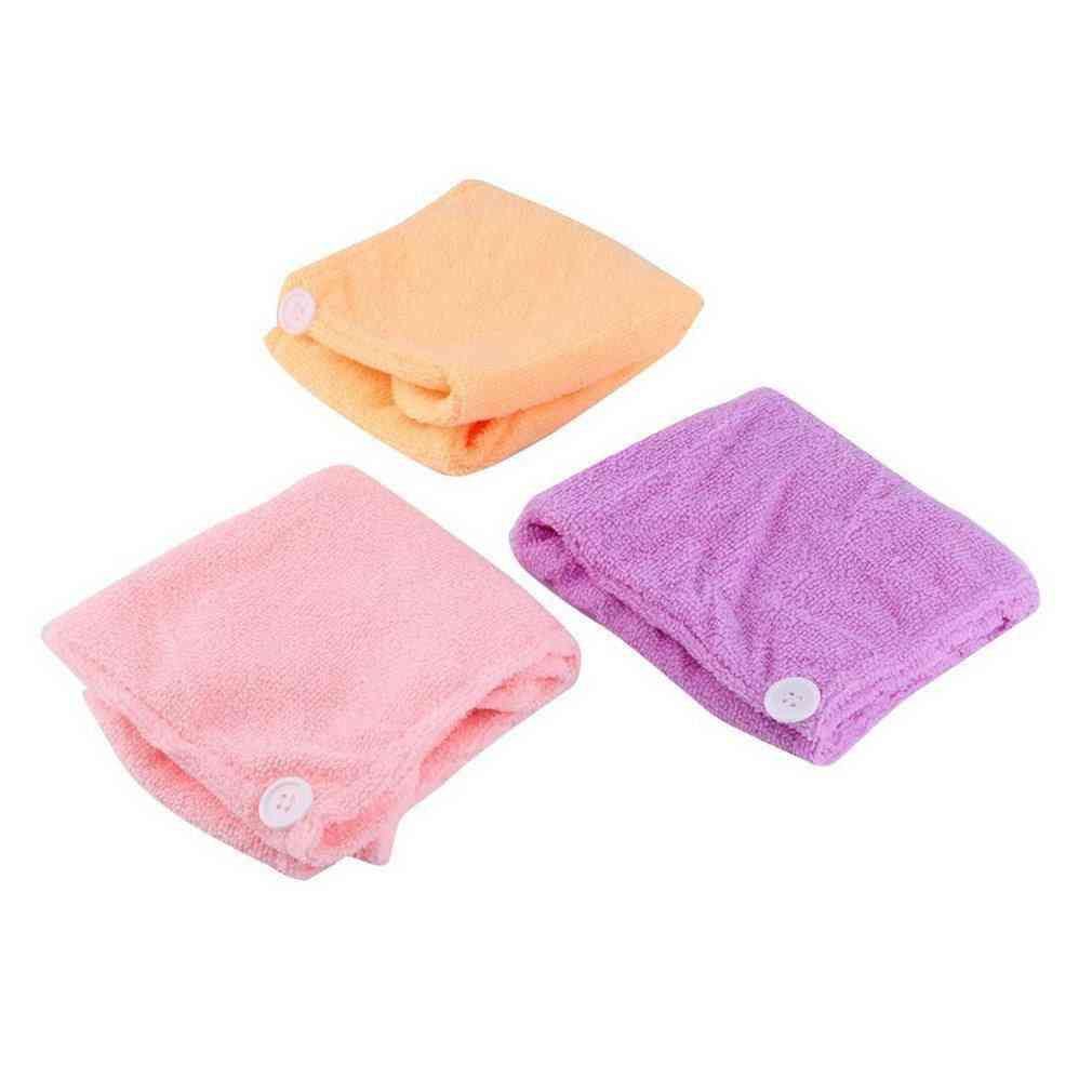 Quickly Dry Hair Hat - Cap Bath Drying Towel ,head Wrap For Womens
