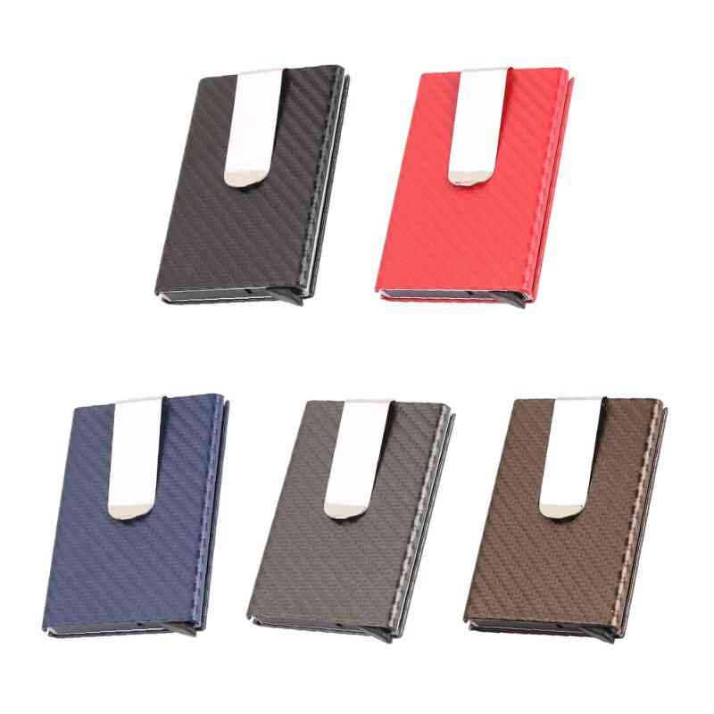 Business Card Holder Wallet - Automatic Slide Case For Id, Credit Storage
