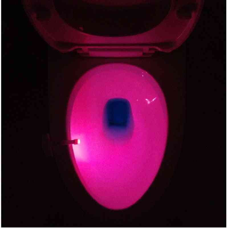 Luz de inducción infrarroja lavabo luz nocturna led inodoro inteligente pir sensor de movimiento para baño wc luz de asiento de inodoro