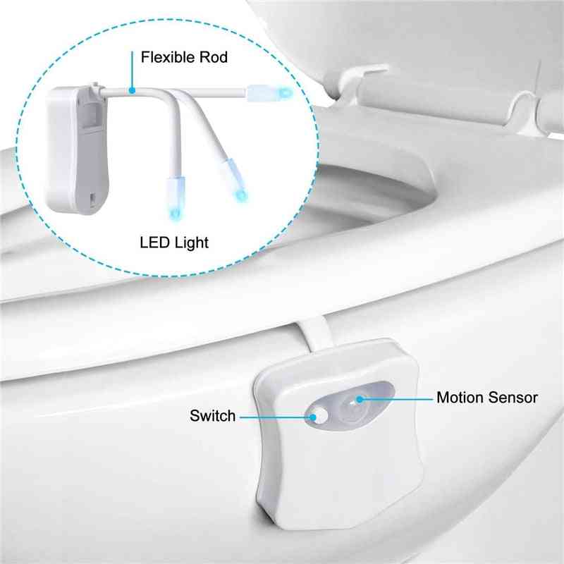 Lumina de inducție cu infraroșu toaletă toaletă lumină de noapte led toaletă smart pir senzor de mișcare pentru baie wc lumină scaun toaletă