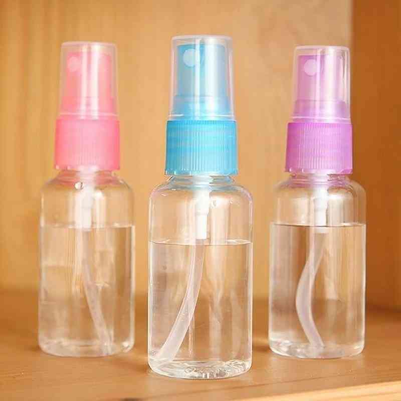 малки празни пластмасови прозрачни бутилки за спрей за грим за кожата презареждаем преносим дозатор за сапун