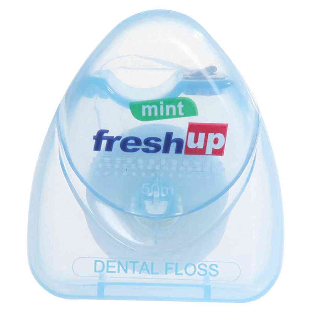 Portable 50m Micro Wax Dental Floss -inter Dental Toothpicks , Floss Pick Oral Hygiene