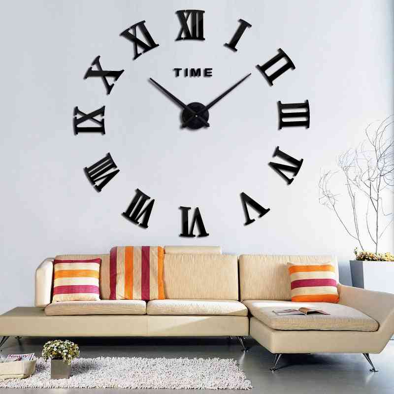 Modern 3d Acrylic Diy Quartz Watch Still Life Clocks Home Decoration Stickers
