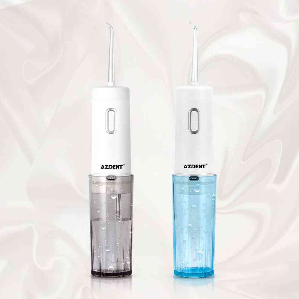 Schnurlose Wasser Zahnseide - tragbare Zahnstocher mit Mundstrahlspülung, Wasser Spülung USB wiederaufladbar - Generation 1 grau