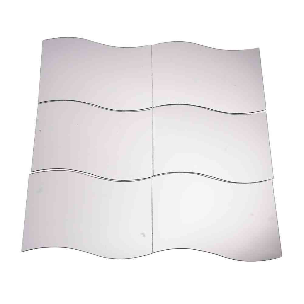 6db 3d hullám akril falfestmény matrica levehető matricák a nappali dekorációs falhoz