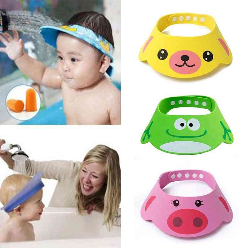 New Kids Bath Visor Hat,adjustable Baby Shower Cap Protect Shampoo, Hair Wash Shield For Infant Waterproof