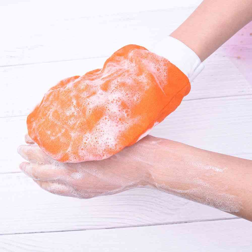 Marockanska hammam bad skrubba handskar exfolierande kropp ansiktsbrunt massage handske exfoliator handske slumpmässig färg bad dusch tvätt