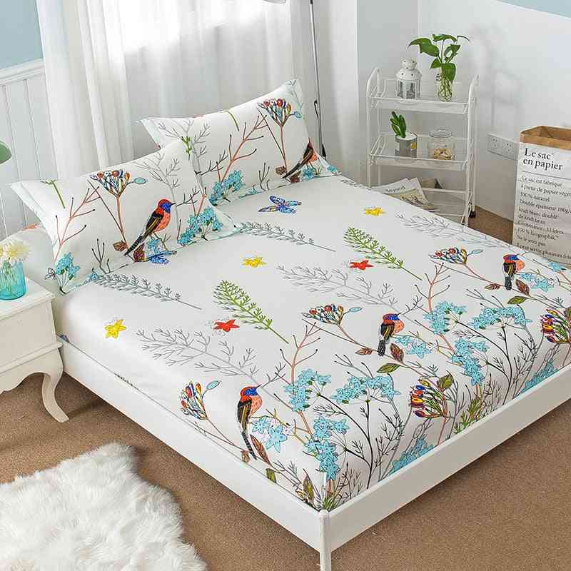 Lenjerie de pat modernă cu saltea de pat all inclusive, cearșaf de protecție pentru lenjerie de pat, din bumbac moale și respirabil