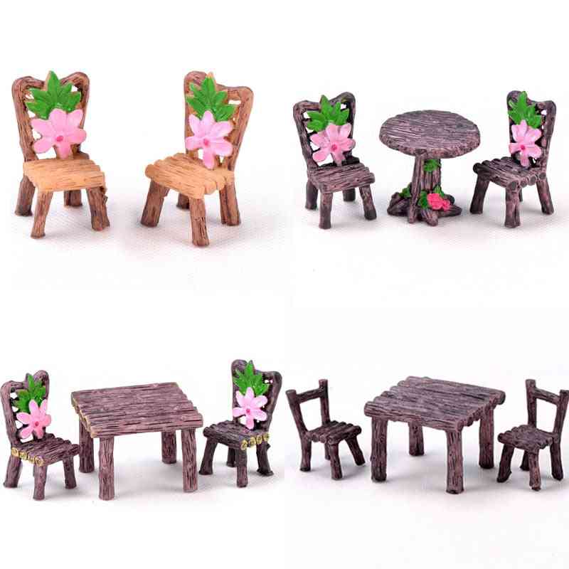 Miniatures Chair Fairy Garden Ornaments Figurines For Aquarium