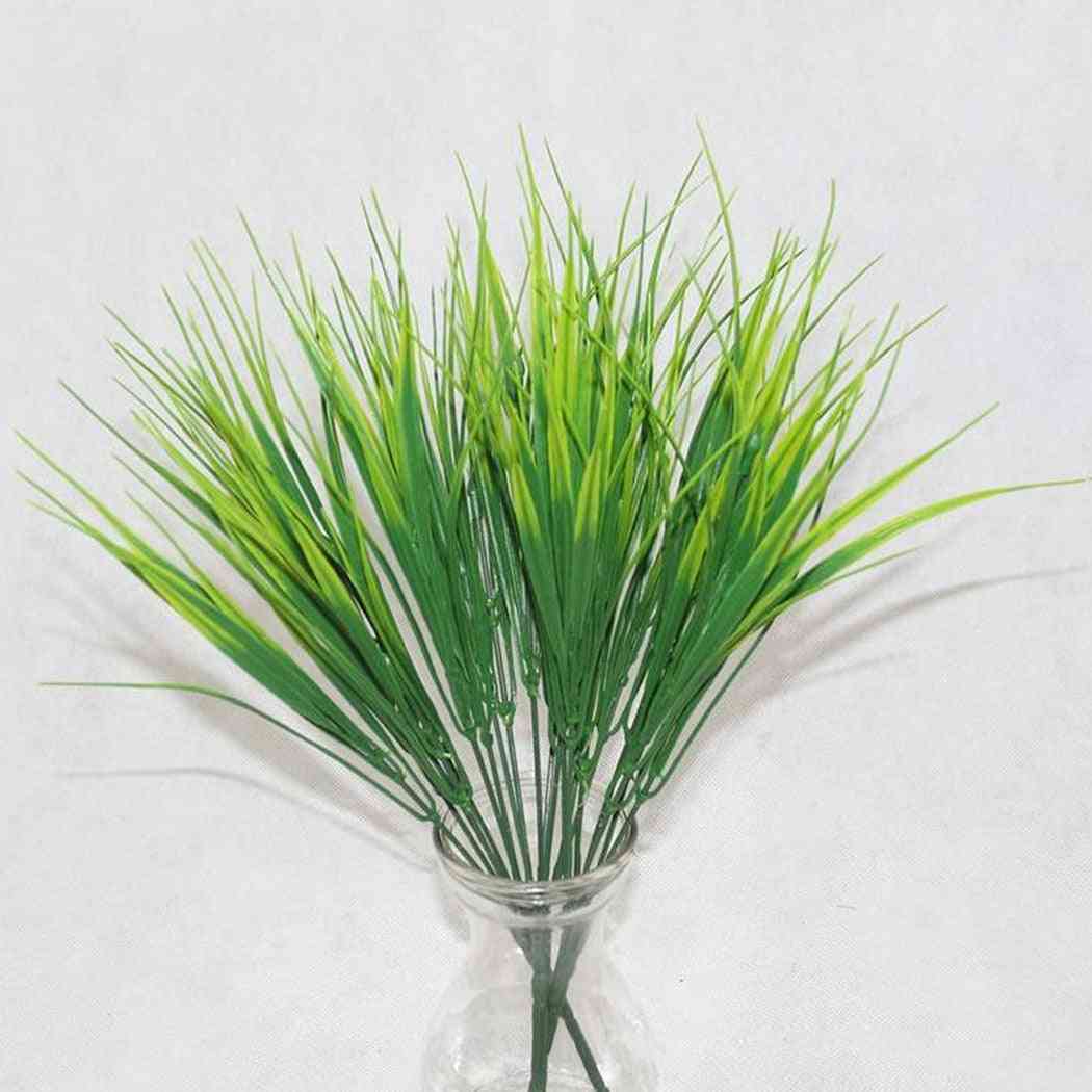 Plast kunstgrønt gress plast blomsterplante til bryllup, dekorasjon til hjemmet